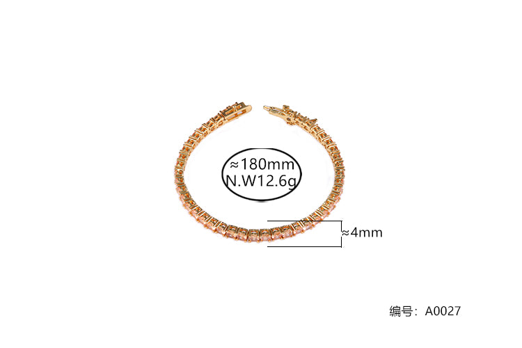 Pulseira Riviera 4mm Champagne A0027