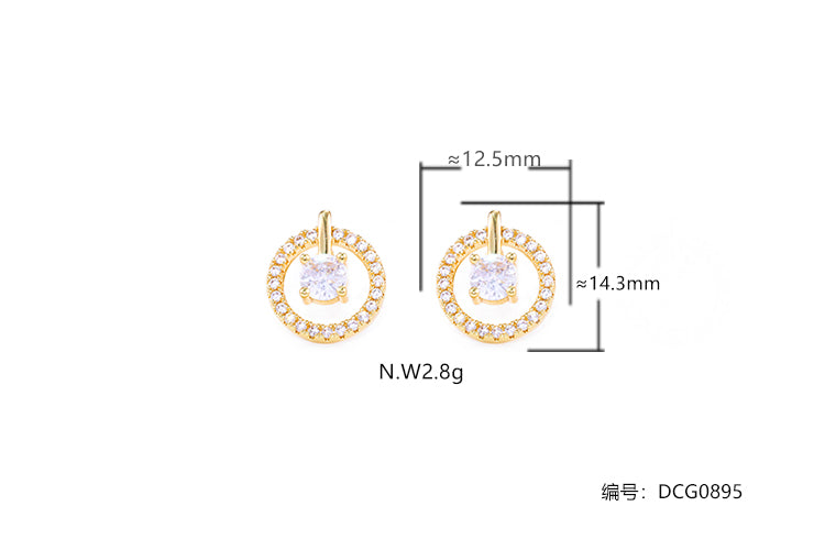 Brincos Luxo e Brilho Cravejado DCG0895