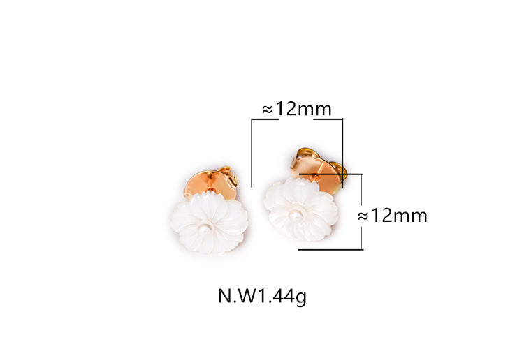 Brincos Flor de madre perola XYE105361