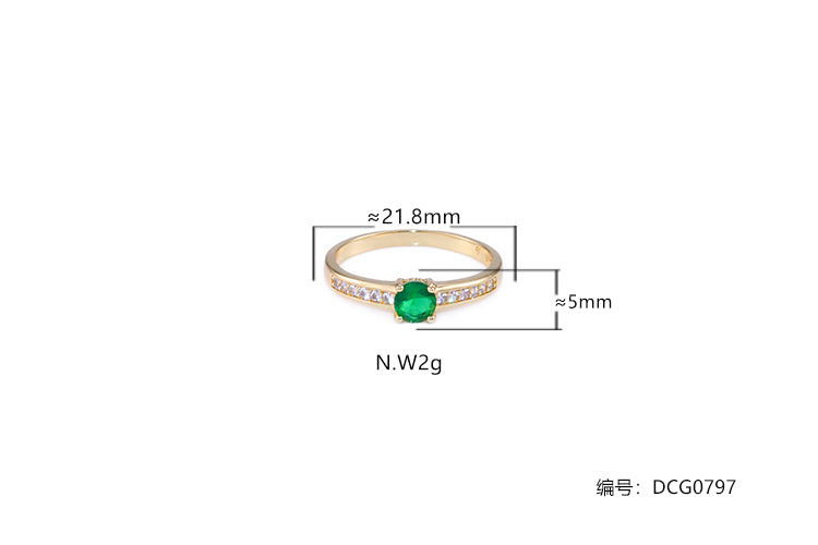 Anel solitario Esmeralda DCG0797