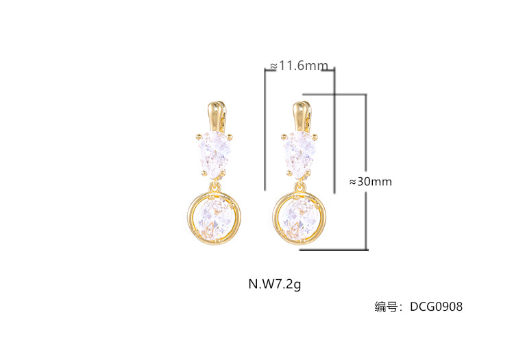 Brincos leveza e brilho unico DCG0908