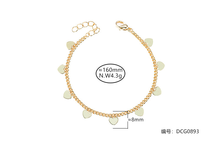 Pulseria Coracoes encantados lisos DCG0893