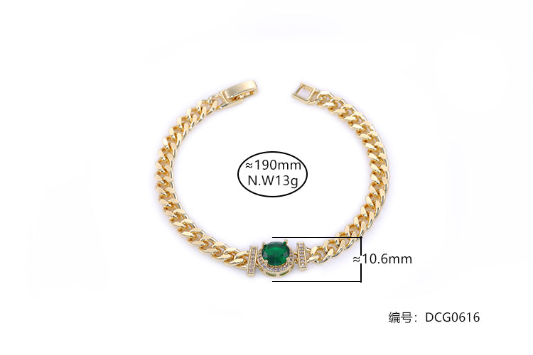 Pulseira Grumet Esmeralda DCG0616