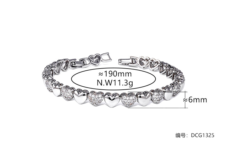 Pulseira Riviera coracoes DCG1325