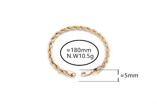 Pulseira cordao Baiano 5mm DCG0198