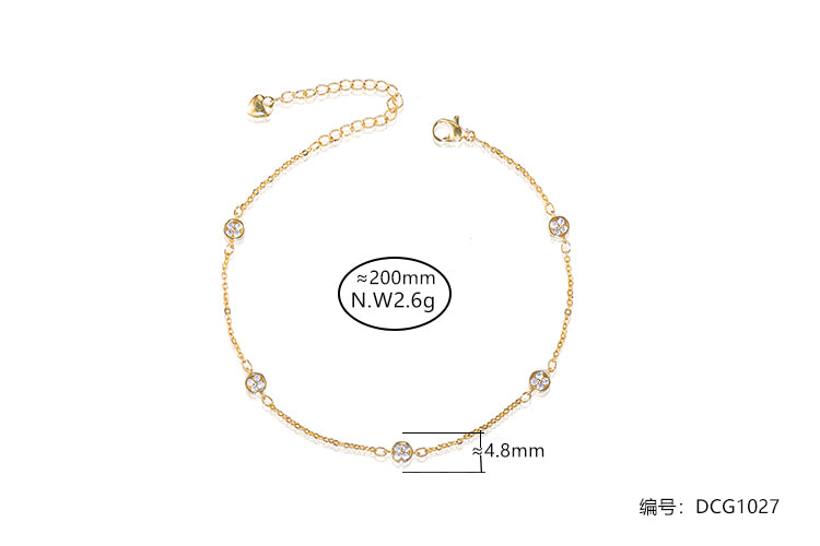 Tornozeleira cravacao inglesa Cristal  DCG1027