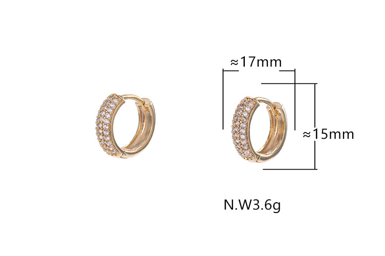 Argola Cravejada Suavidade Grande  XYE102431