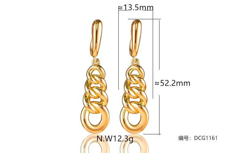 Brincos Elos de Luxo DCG1161