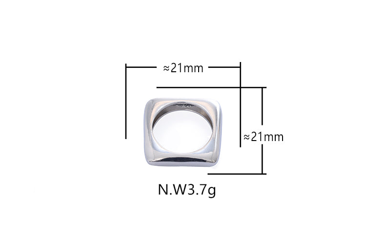 Anel quadrado Liso XYR103632