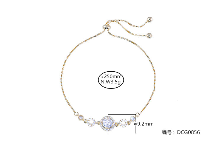 Pulseira Formas Redondas cravejadas DCG0856