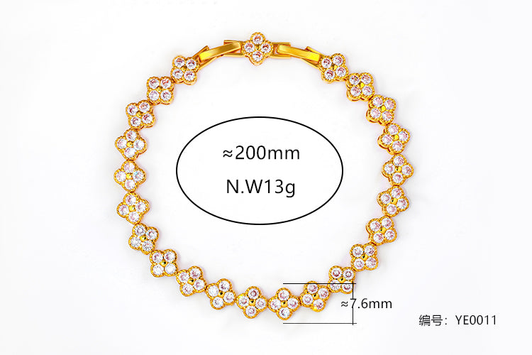 Pulseira Riviera Flores Cravejdas  YE0011
