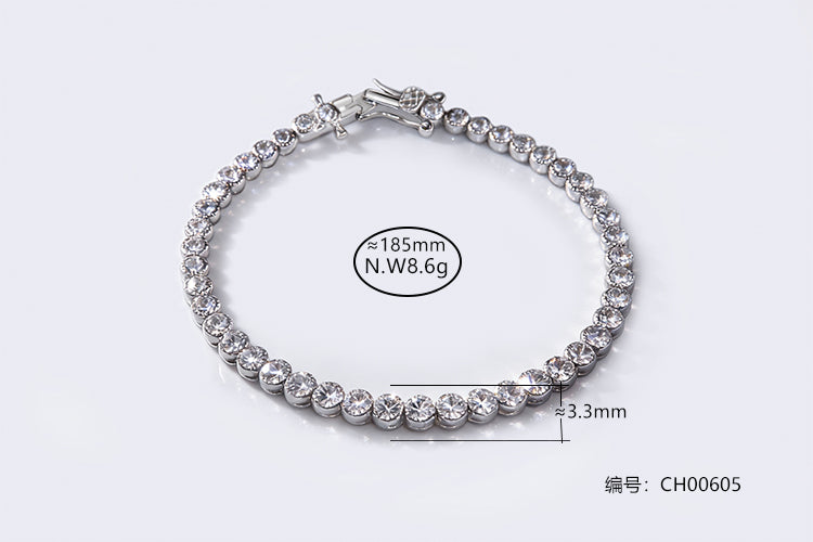 Pulseira Formas redondas 18.5CM Prata 925 CH00605