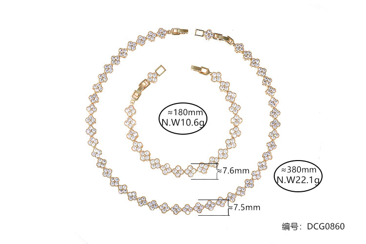 Pulseira Colar Riviera Flowers DCG0860