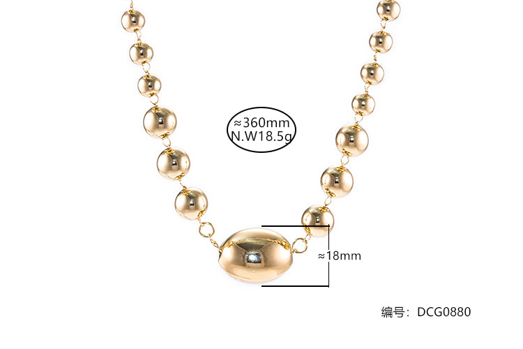 Colar Liso esferas Luxo DCG0880