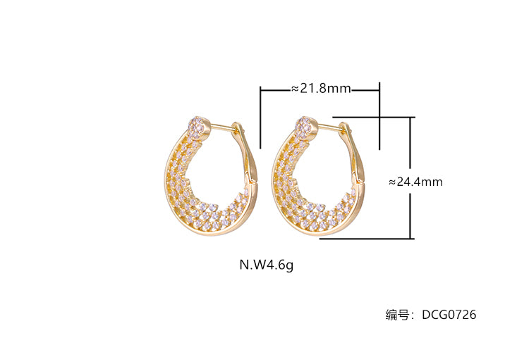 Brincos Luxo cravejado DCG0726