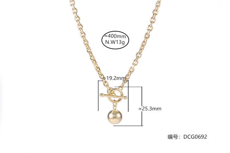 Colar Esfera Lisa Inspiracao DCG0692