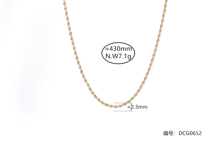 Colar Cordao baiano 3mm 45 cm DCG0652