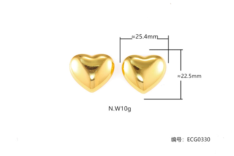 Brincos Elegancia Coracao ECG0330