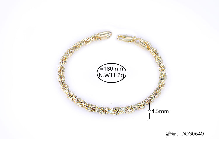Pulseira Cordao baiano 4mm DCG0640