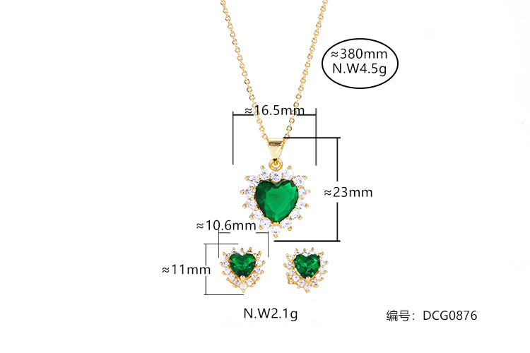 Conjunto Coracao Lapidado DCG0876