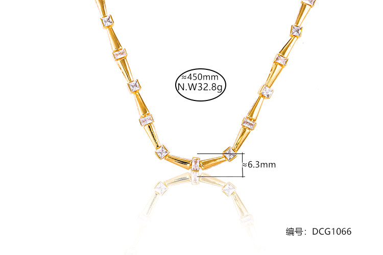 Colar Riviera Mix Esmaltado dourado DCG1066