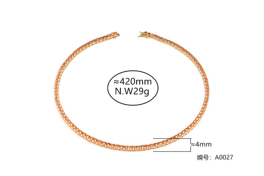 Colar Riviera 4mm Champagne A0027