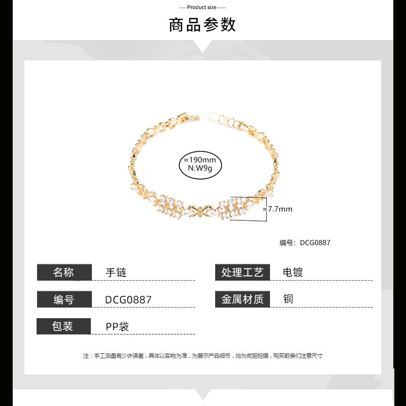 Pulseira cravejada Luxo DCG0887