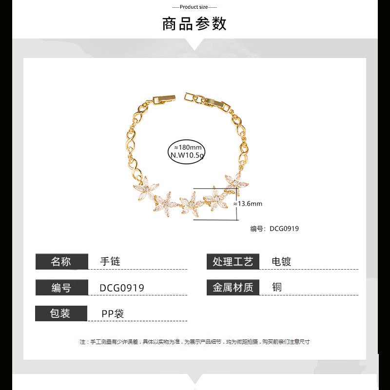 Pulseira flores iluminadas DCG0919