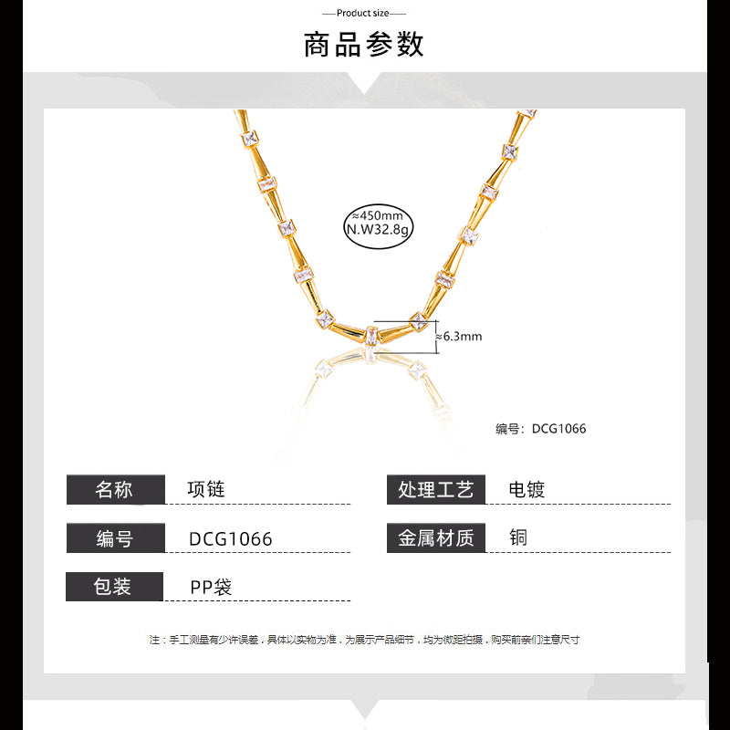 Colar Riviera Mix Esmaltado dourado DCG1066