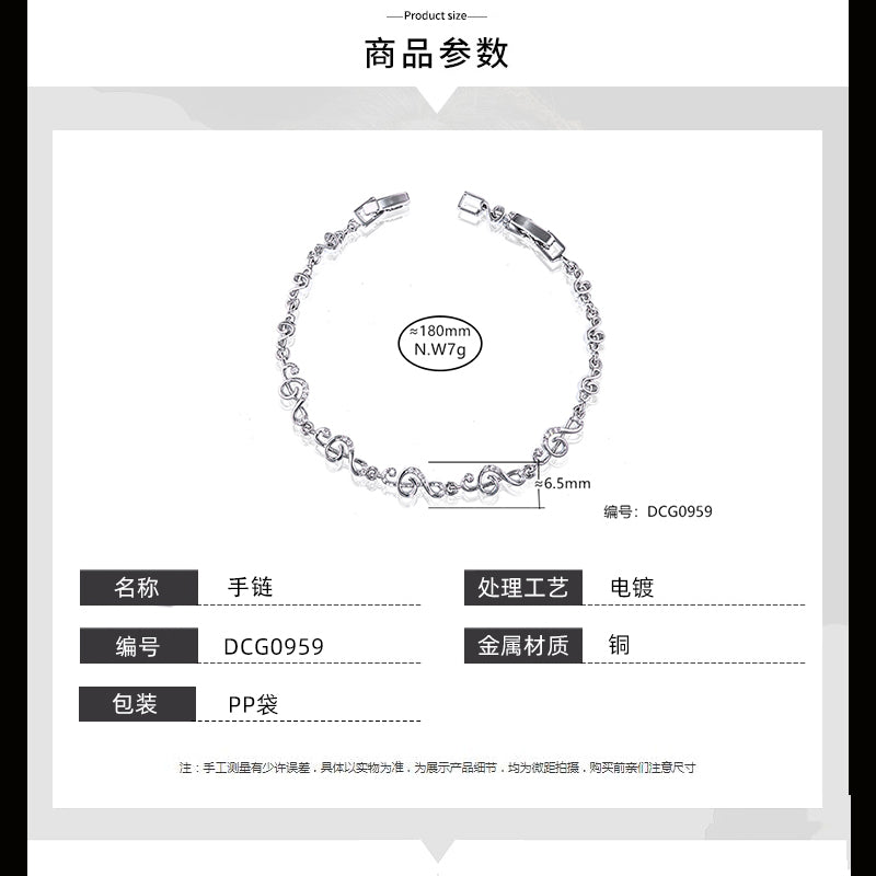 Pulseira Notas musicais DCG0959