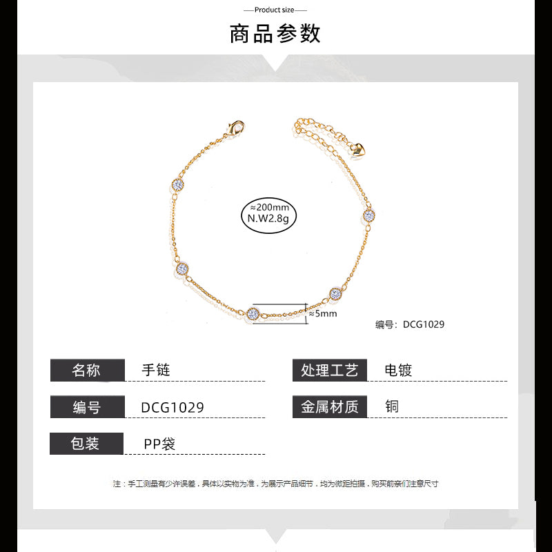 Tornozeleira pedras lapidadas DCG1029