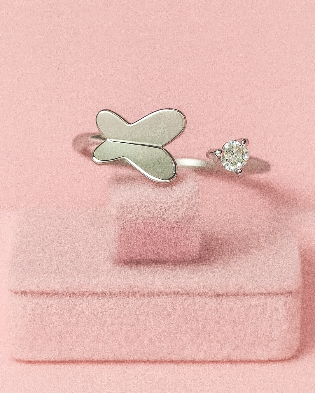 Anel Regulável Borboleta - Prata 925 DCG0362