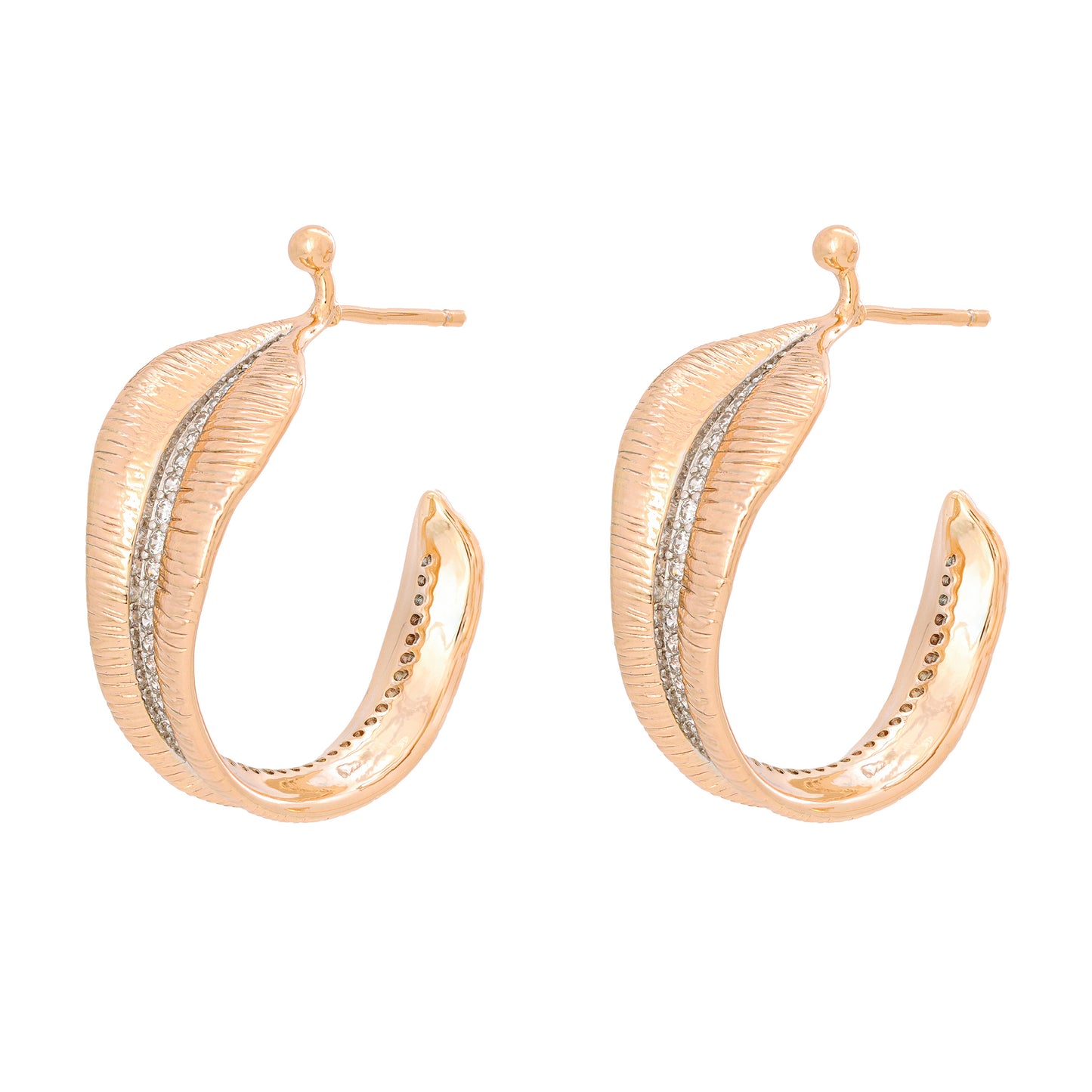 Brincos argolas textura XYE105495