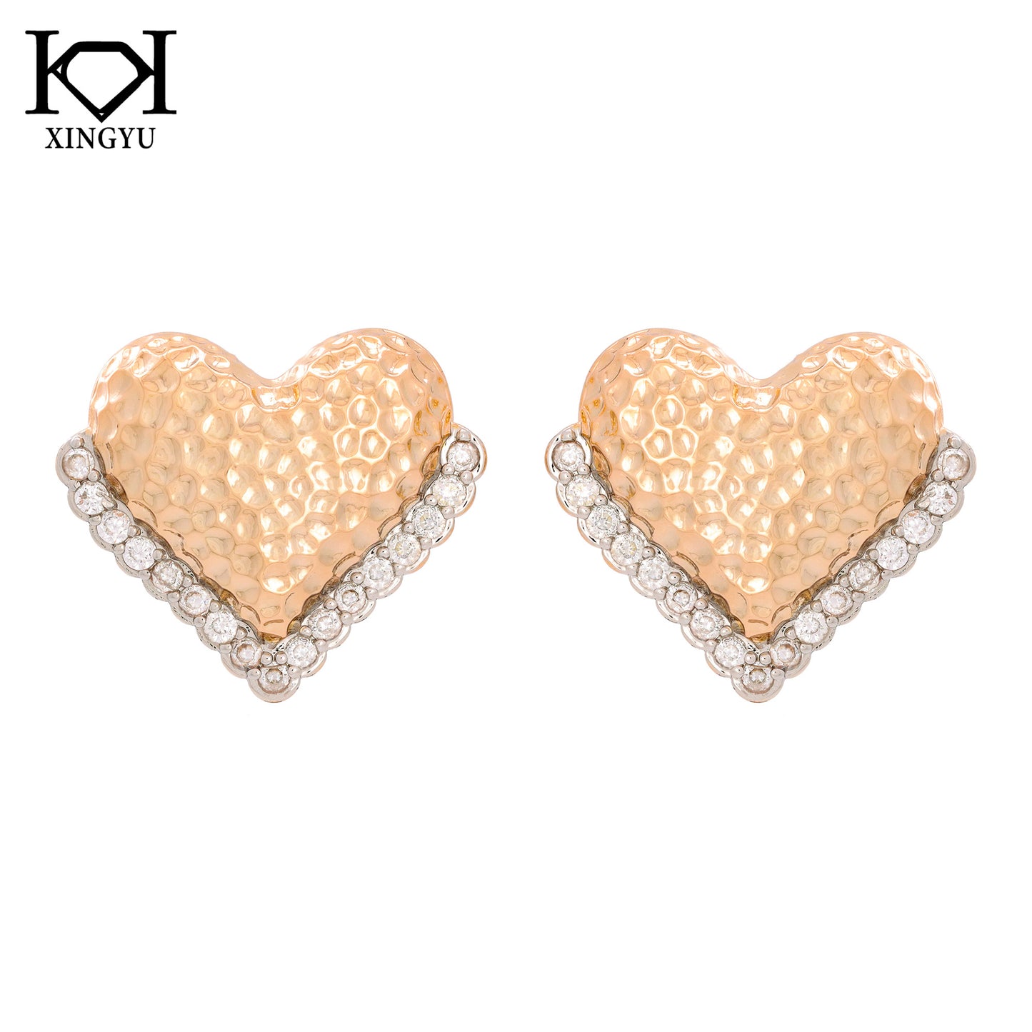 Brincos Coracoes Lapidados  XYE105478