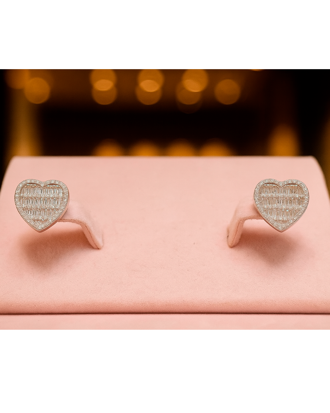 Brinco Coração Cravejado - Prata 925 DCG0342