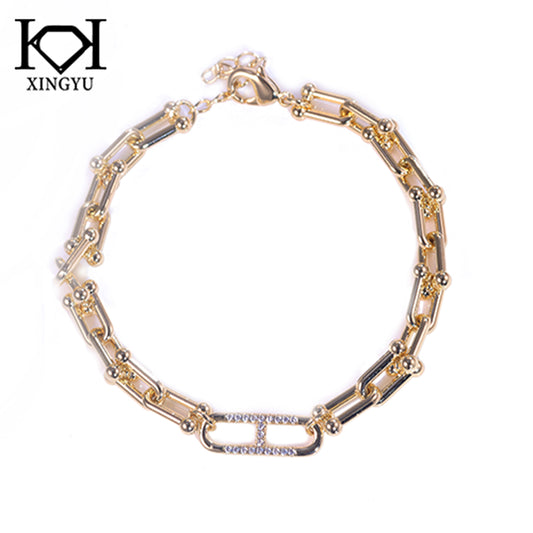 Pulseira inspiracao elos lisos DCG0438