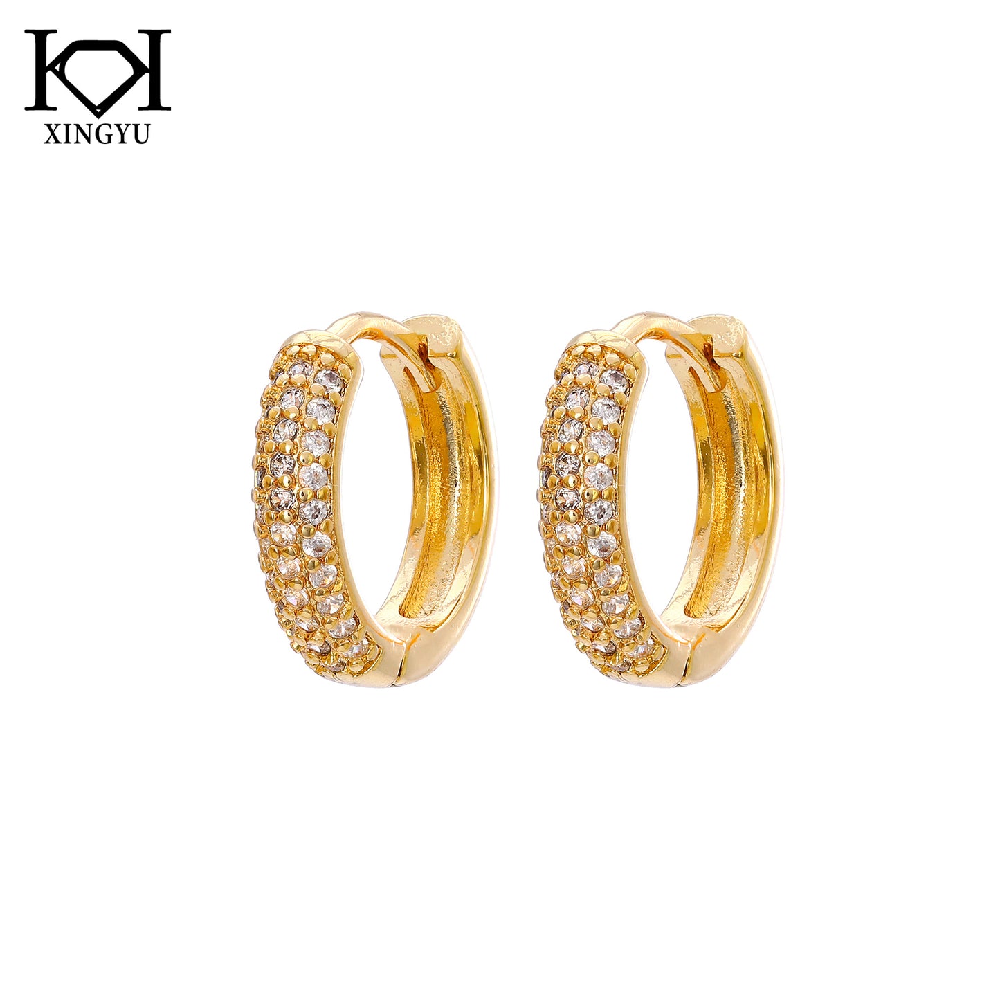 Trio de Argolinhas Cravejadas XYS100802