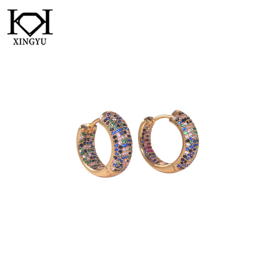 Brincos argolas mix color XYE100433