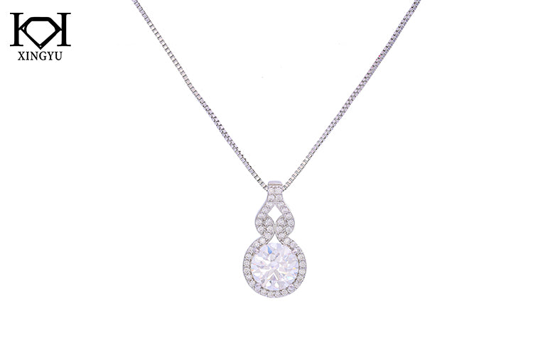 Colar Prata 925 e moissanite XYN101355