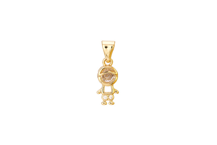 Pingente Menino lapidado com zirconias DCG0159