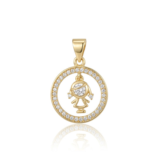 Pingente menina encanto DCG1270
