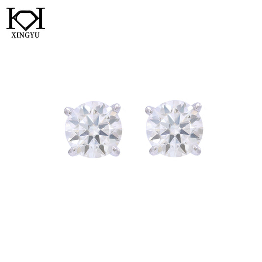 Brincos ponto de luz  Prata 925 e Moissanite XYE104917
