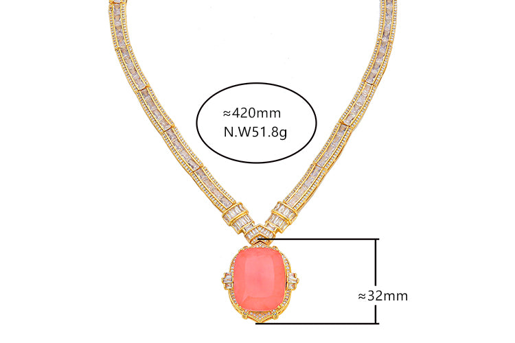 Colar Super Luxuosa pedra Fusion XYN100766