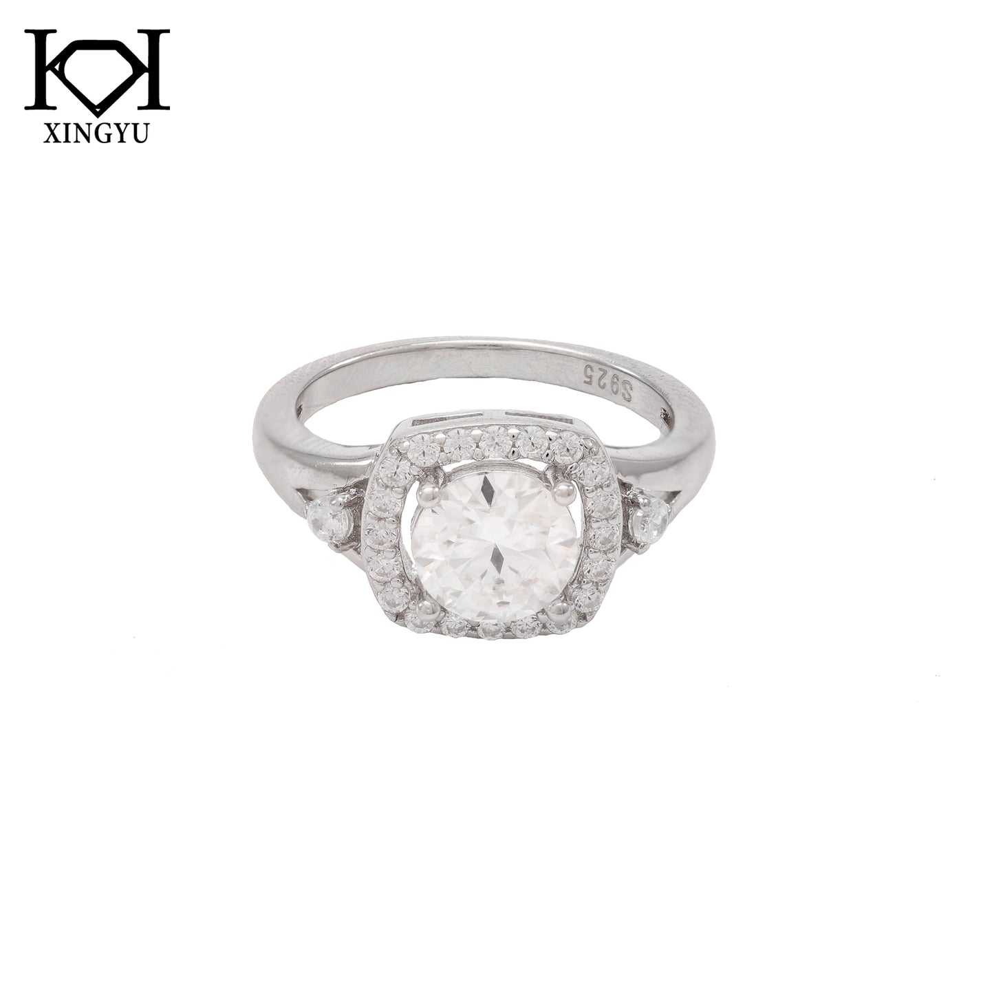 Anel Luxo sublime Prata 925 e Moissanite KRS09494