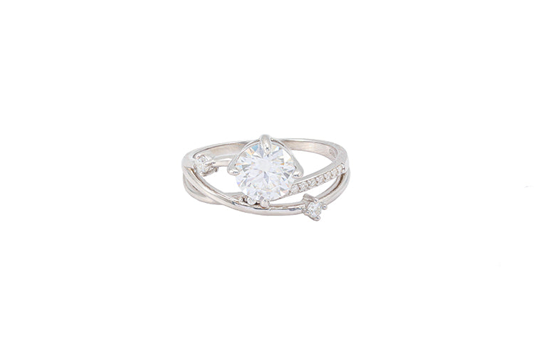 Anel Prata 925 e moissanite XYR101458