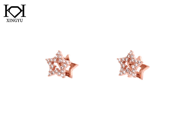 Brincos estrela dupla DCG0279