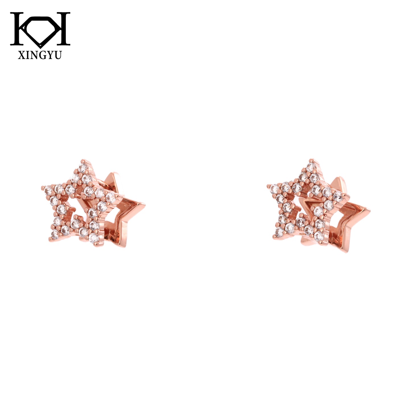 Brincos estrela dupla DCG0279