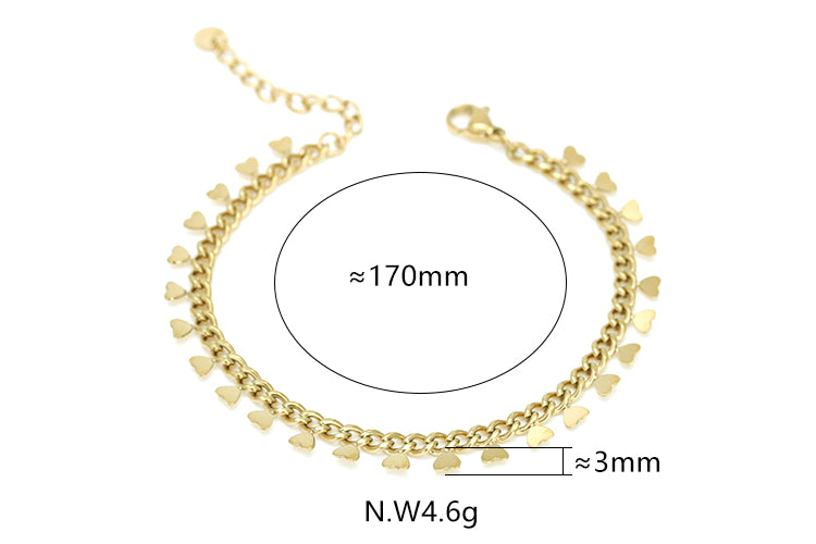 Pulseira Coracoes  - BCG1002