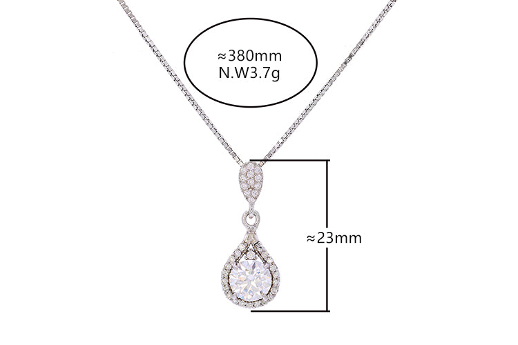 Colar Luxo e estilo Prata 925 e Moissanite XYN101330