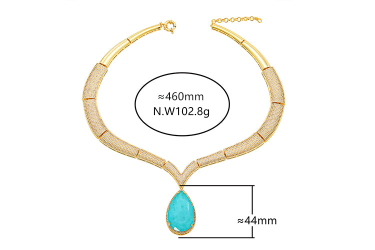 Colar Cravejado Magnifico XYN100762